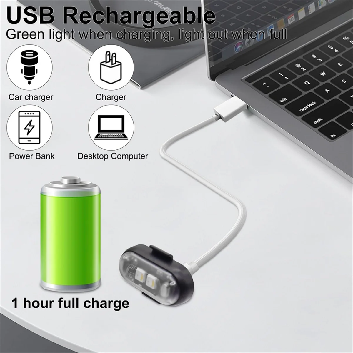 Luzes estroboscópicas LED sem fio com controle remoto, impermeável luzes de advertência de emergência, carregamento USB, 8 cores, 4pcs